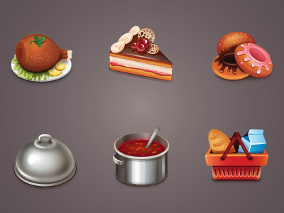 Food icons food icons madoyster vector