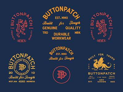 Buttonpatch branding clothing brand design illustration t shirt design