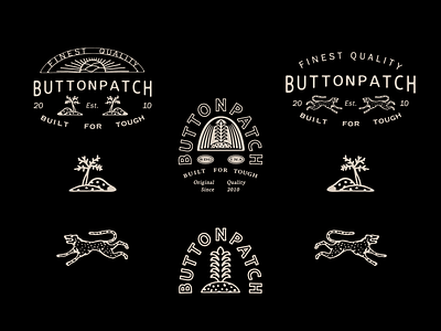 Buttonpatch apparel design art badge design badge logo branding clothing brand clothing design custom type design graphic design illustration typography