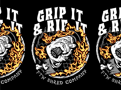 🔥 Grip It & RIP It 🔥 badge branding design dirtbike graphic illustration lockup logo