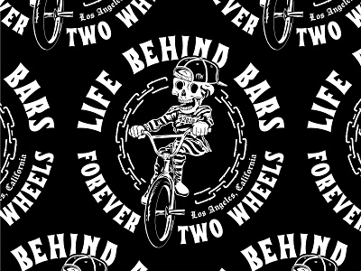 Life Behind Bars FTW bike bmx branding chain ftw graphic illustration lockup logo skeleton skull