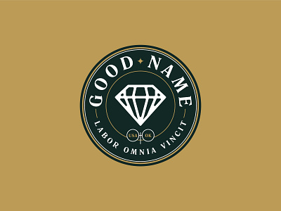Good Name Co. badge branding diamond identity lockup logo mark oklahoma patch