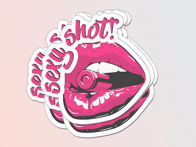 Dribbble Sexy Shot Sticker bullet dribbble lips pink playoff sexy shot sticker