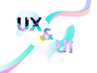 UX & UI lov contrast font type gradients illustration kawaii leaf pastel planets shapes space space art ui user experience ux vibrant