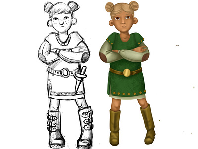Viking girl art character design design game design girl girl illustration illustration