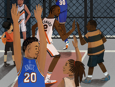 Knicks vs. Clippers basketball clippers illustration illustrator knicks procreate sports