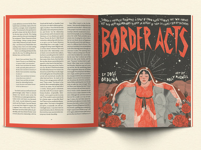 Border Acts - Editorial Illustration asian illustrator editorial editorial illustration guadalupe illustration illustrator magazine illustration mexico