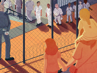 Texas Prison Contraband - Illustration asian illustrator editorial editorial illustration family illustration illustrator marshall project non profit non profit art prison