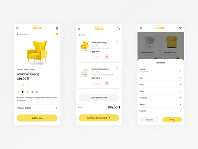 Online Store Concept app design ui ux