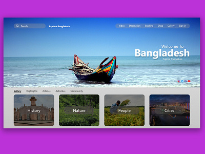 Travel Website Landing Page Design