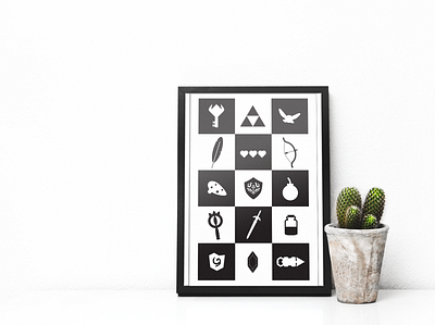 Legend of Zelda Items design flat icon illustration illustrator logo minimal vector