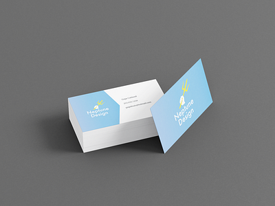 Neptune Design card mock-up branding design flat icon illustration illustrator logo minimal typography vector