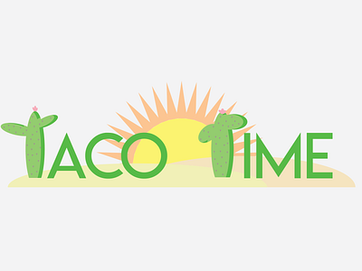 Taco Time artwork design digital art fast food flat icon illustration illustrator logo logo design logo design branding logo design concept logo redesign minimal product design redesign taco tacos vector weeklywarmup