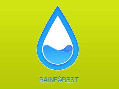Rainforest Drop drop green icon logo rainforest