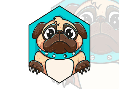 SadPug adobe illustrator adorable animal cartoon cute animal dog illustrator mascot pet pug vector vectorart