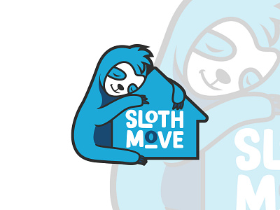 Sloth Move Logo adobe illustrator animal home logo mascot mascotlogo sloth vector