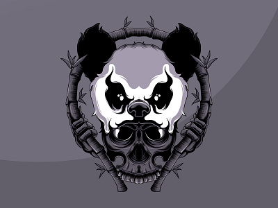 killer panda adobe illustrator animal cartoon design illustration illustrator mascot panda vector vectorart