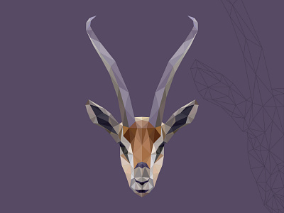 polygon gazelle animal design illustration illustrator mascot polygon vector vectorart vectors