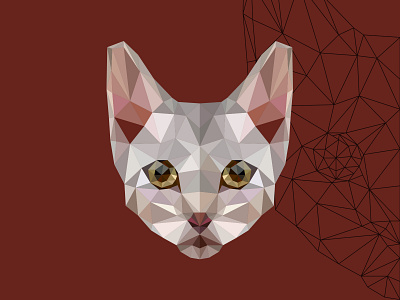 polygon cat adobe illustrator design illustration illustrator polygon vector vectorart