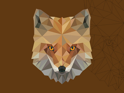 polygon fox adobe illustrator animal cartoon design illustration illustrator polygon vector vectorart vectors