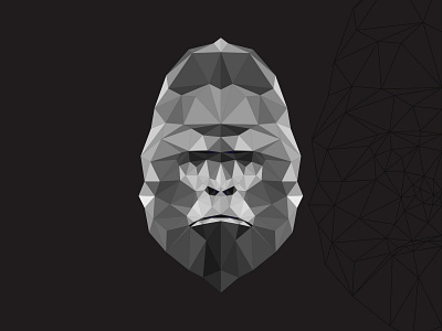 polygon gorilla adobe illustrator animal cartoon design gorilla illustration illustrator vector vectorart vectors