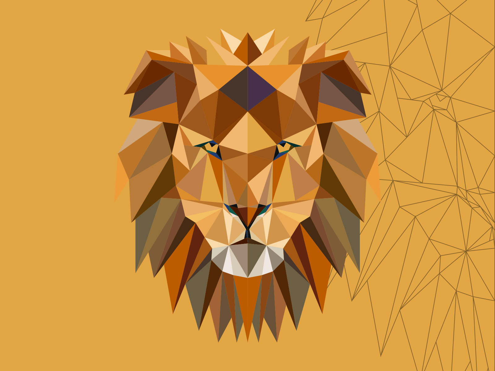 polygon lion by RalfDesigns on Dribbble