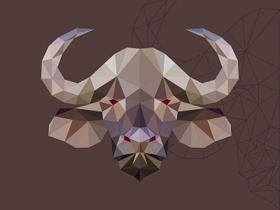 polygon bufalo adobe illustrator animal bufalo cartoon design illustration illustrator mascot polygon vector vectorart vectors