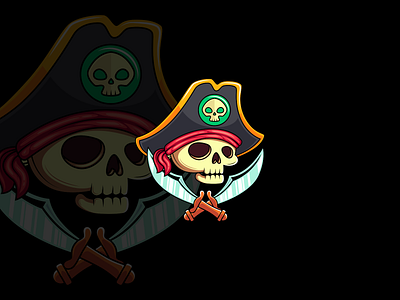 cute pirate skull v.2 adobe illustrator cartoon illustration illustrator mascot vector vectorart