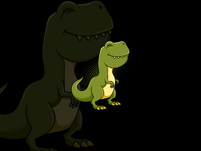 cute smiling t-rex adobe illustrator cartoon illustration illustrator mascot vector vectorart