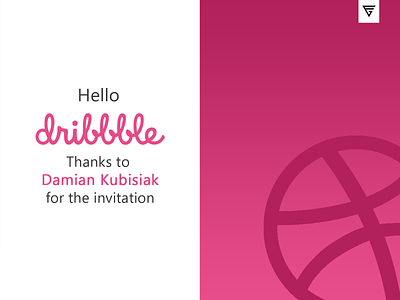 Hello Dribbble damiankubisiak design graphic hello hello dribbble hellodribbble silverrgraphics vector