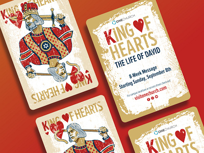 King of Hearts Message Series Brand branding design illustration print typography