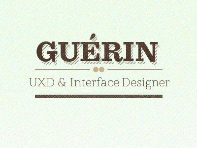 Guérin brand guerin typography