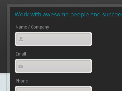 Contact Form Preview contact field form input