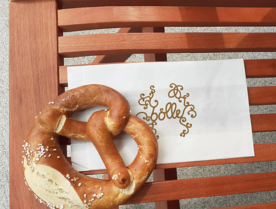 Bolle Logo Bakery Bag bakery bakerybag branding elegant finer things graphicdesign logo picnic pretzel print sophisticated