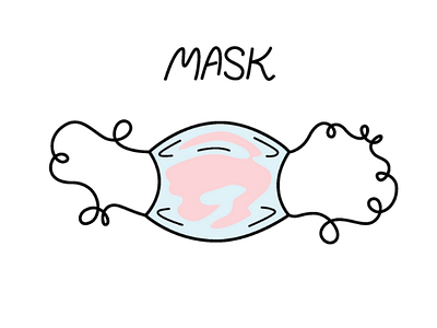 Playful Mask Part 2 2020 fabric illustration mask pastel playful vector