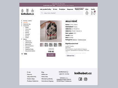 Knihobot.cz - Book details book swap books bookshop e commerce redesign redesign concept ui ux