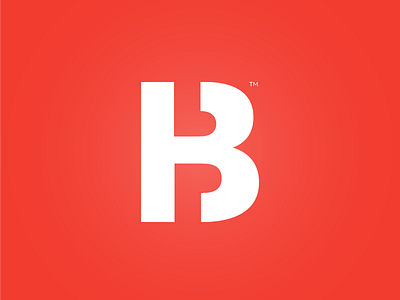 Benjamin Hapka: Logo Design b brand branding bright design letter logo monogram personal red