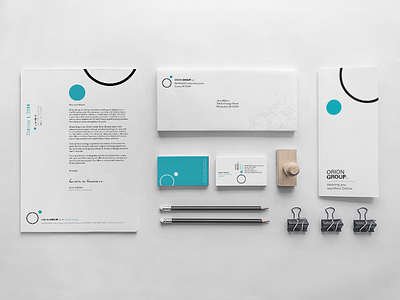 Orion Group: Branding branding business card design envelope identity letterhead logo marketing media space web