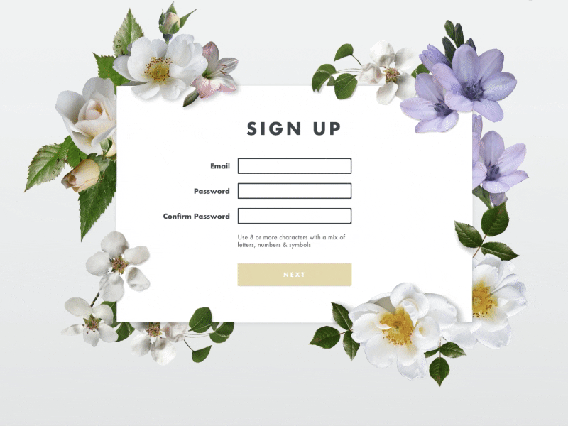 Daily UI #1 -> Sign Up Form