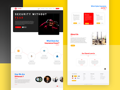 Cyber Security website 2 2020 clean cool design creative design design landing page ui landingpage top designer ui ux uxdesign webdesign website website design