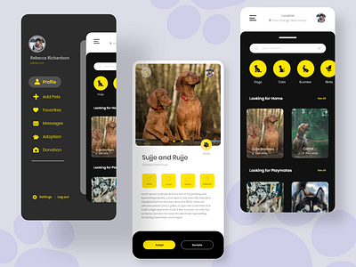 Pet adoption App - UI concept