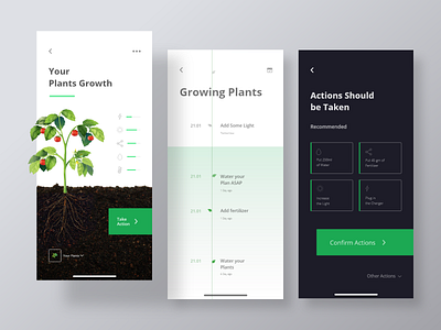 App for growing plants 2020 adobexd clean concept creative creative design design ui ux uxdesign