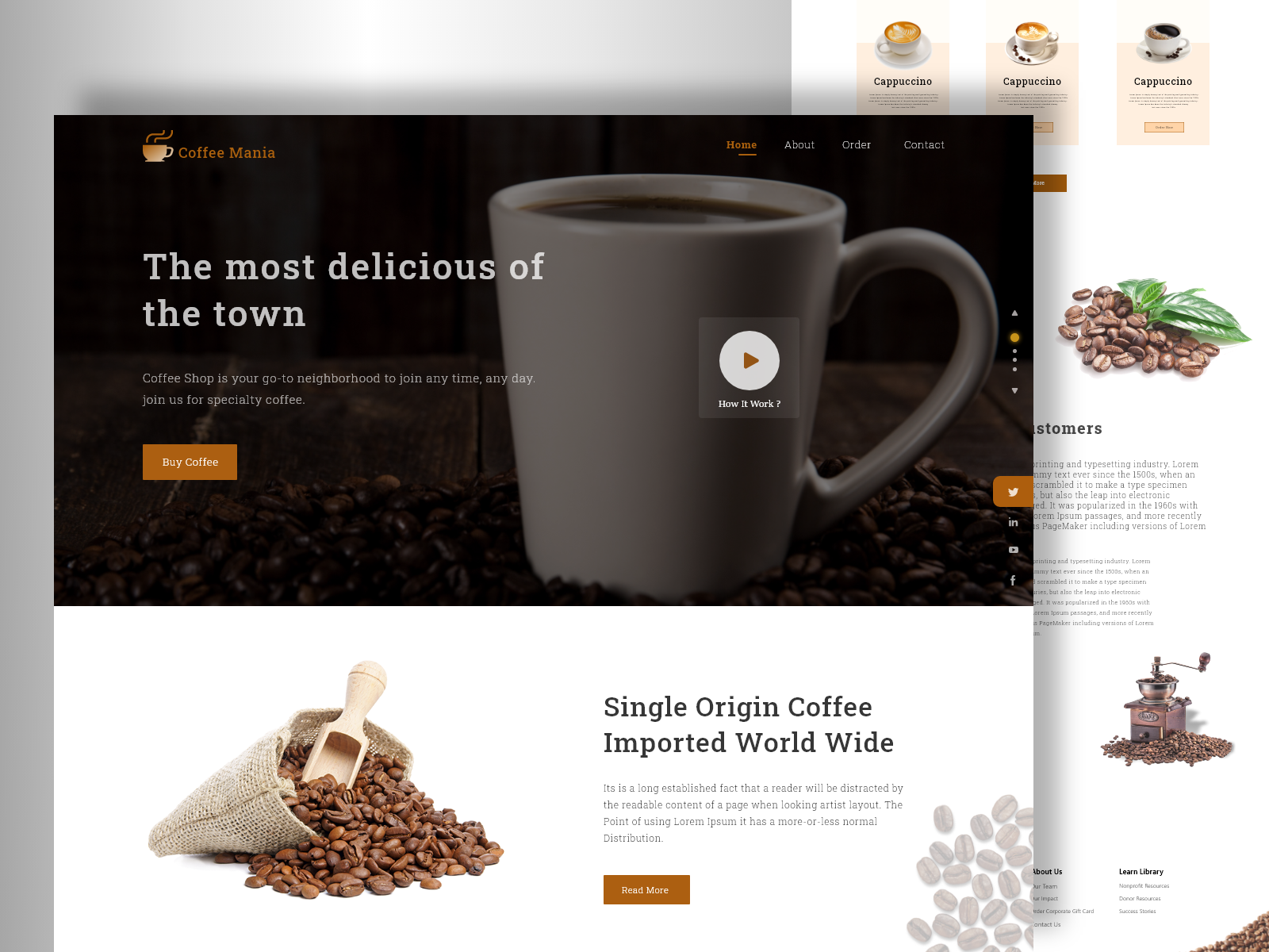 Web Design For Coffee shop by SAKIB Idea's Lab on Dribbble