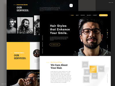 Men's Hair Saloon Web Page design