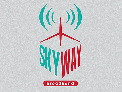 Skyway Logo 4g antenna broadband flat logo sky