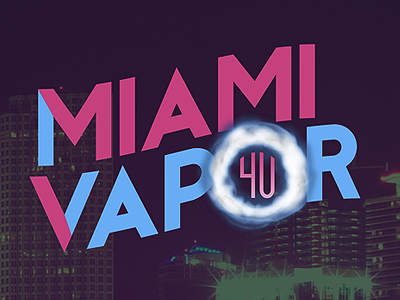 E-Cig Logo Design cigarette e cig electrc miami o ring smoke vapor