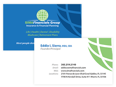 SFG Business Cards business cards financial insurance