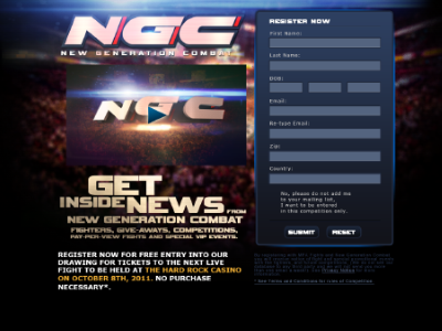 Registration Page combat form mma register registration