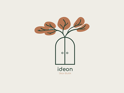 Ideon brand identity branding cafe door forest illustration logo tree