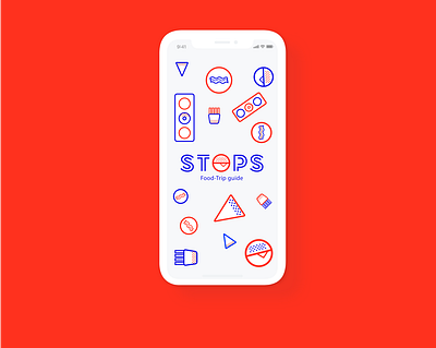 Food trip App app design illustration minimal vector